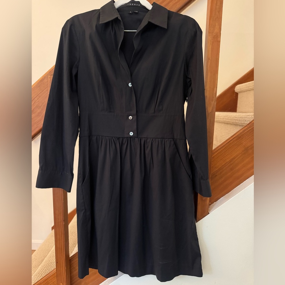 Theory Black Shirtdress Size 6